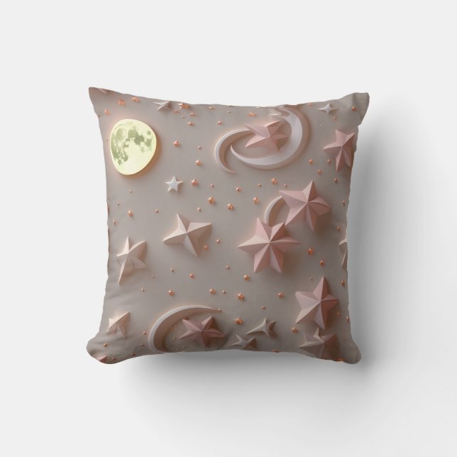Coussin de Jet - Douce Lune Céleste Beige Rosé (Recto)