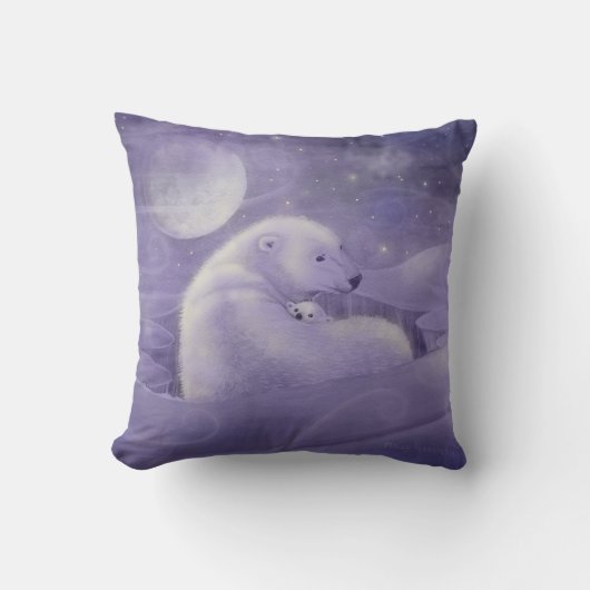 Coussin de jet doux ours polaires (Recto)