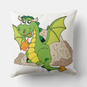 Coussin de jet Dragon Vert (Verso)
