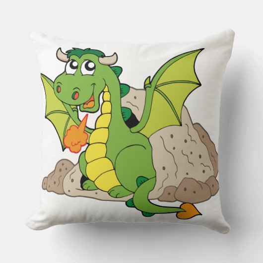 Coussin de jet Dragon Vert (Recto)