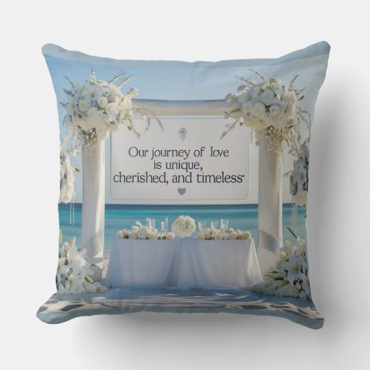 Coussin de jet - Élégant coussin de jet de mariage (Recto)