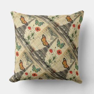 Coussin de jet en coton de qualité A 20x20/Papillo