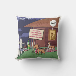 Coussin de jet en coton Funny Gourmet Dogs