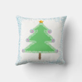 Coussin de jet en forme de Sapin de Noël (Verso)