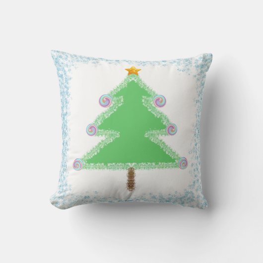 Coussin de jet en forme de Sapin de Noël (Recto)