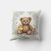 Coussin de jet en forme d'ours en peluche (Verso)
