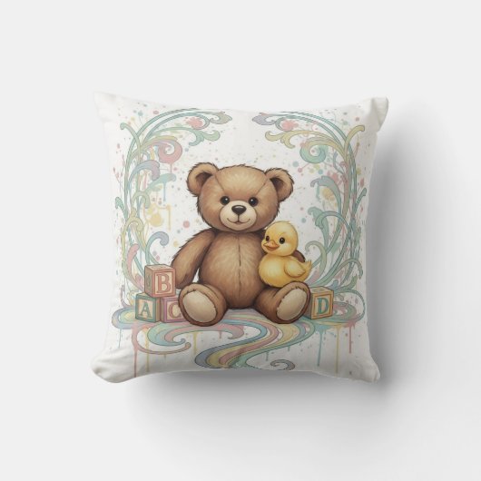Coussin de jet en forme d'ours en peluche (Recto)