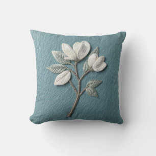 Coussin de jet en soie de sauge de branche de Magn