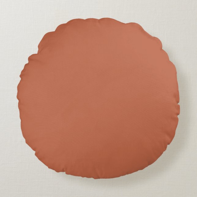 Coussin de jet en terracotta uni (Devant)