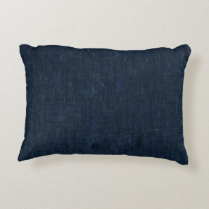 Coussin de jet en tissu de champ indigo inspiré du