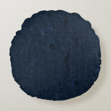 Coussin de jet en tissu de champ indigo inspiré du