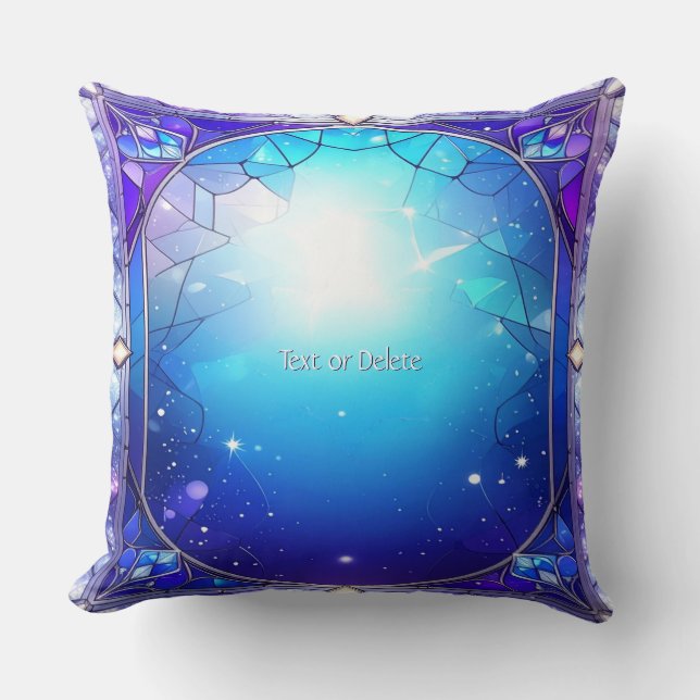 Coussin de jet en verre teinté moderne (Recto)
