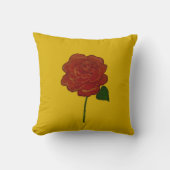 Coussin de jet Festif Rose Rouge & Jaune (Recto)
