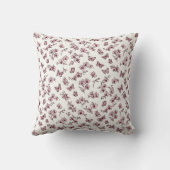 Coussin de jet floral à orchidée mûrier (Verso)