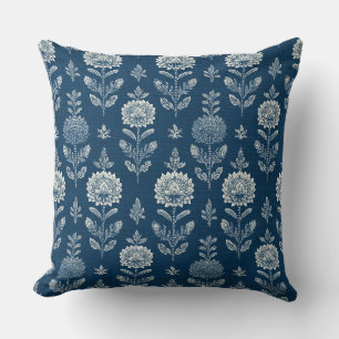Coussin de jet Floral Boho Bleu