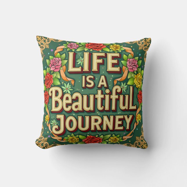 Coussin de jet floral élégant (Recto)