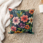 Coussin de jet floral élégant (Couverture)