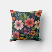 Coussin de jet floral élégant (Verso)