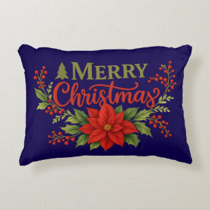 Coussin de jet floral élégant de Noël