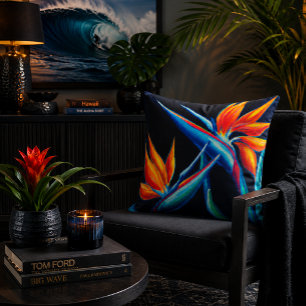Coussin de jet floral tropical
