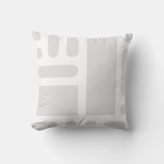 Coussin de jet géométrique abstrait gris clair min (Recto)