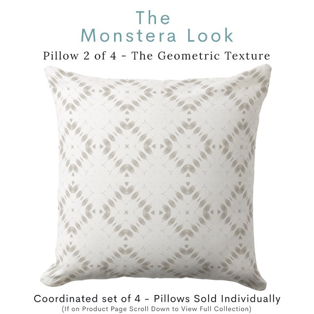 Coussin de jet géométrique blanc (Créateur téléchargé)