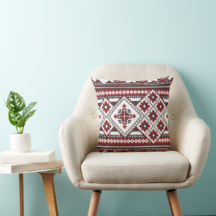 Coussin de jet géométrique boho décoration tribale