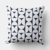 Coussin de jet géométrique Navy moderne (Recto)
