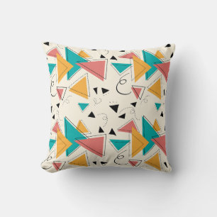Coussin de jet géométrique Rétro 90s