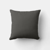 Coussin de jet gris foncé uni (Verso)