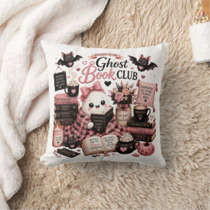 Coussin de jet Halloween Club de lecture fantôme m