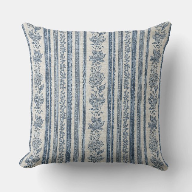 Coussin de jet Hamptons Bleu (Recto)