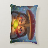 Coussin de jet hérisson mignon champignon (Dos(Vertical))