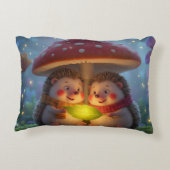 Coussin de jet hérisson mignon champignon (Dos)