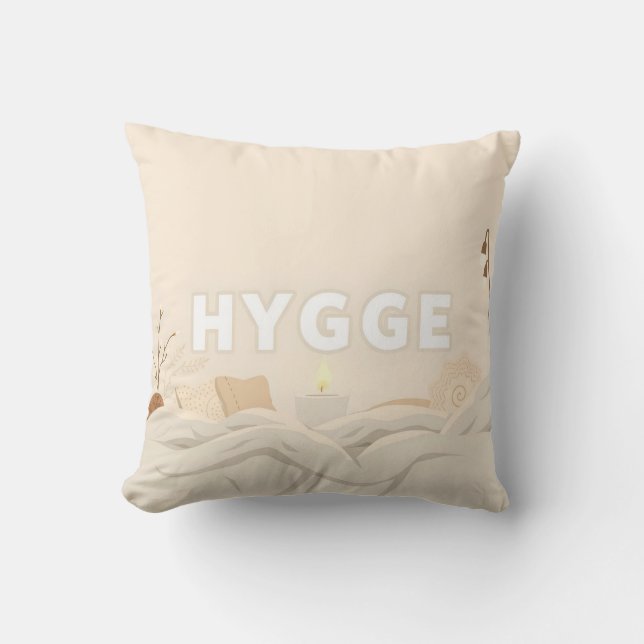 Coussin de jet Hygge | Décoration de maison scandi (Recto)