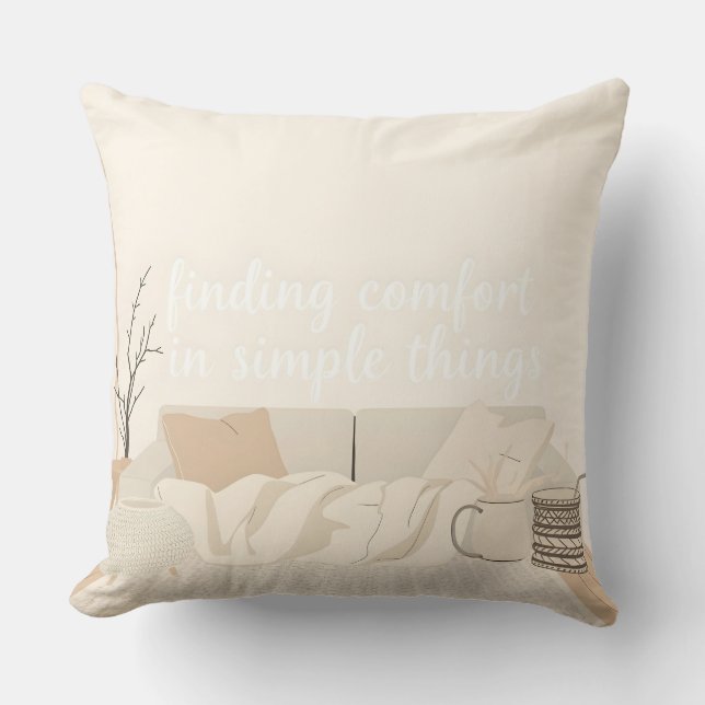 Coussin de jet Hygge | Décoration de maison scandi (Recto)