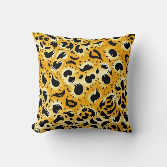 Coussin de jet imprimé léopard gras (Recto)