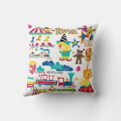 Coussin de jet, Joyeux Anniversaire Carnaval Cirqu (Verso)
