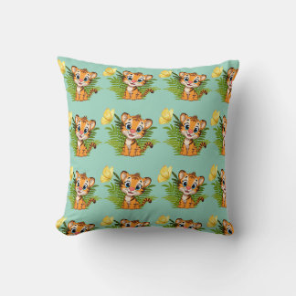 Coussin de jet Little Tiger & Butterfly