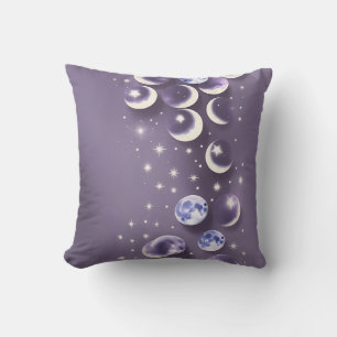 Coussin de jet - Lune céleste lavande