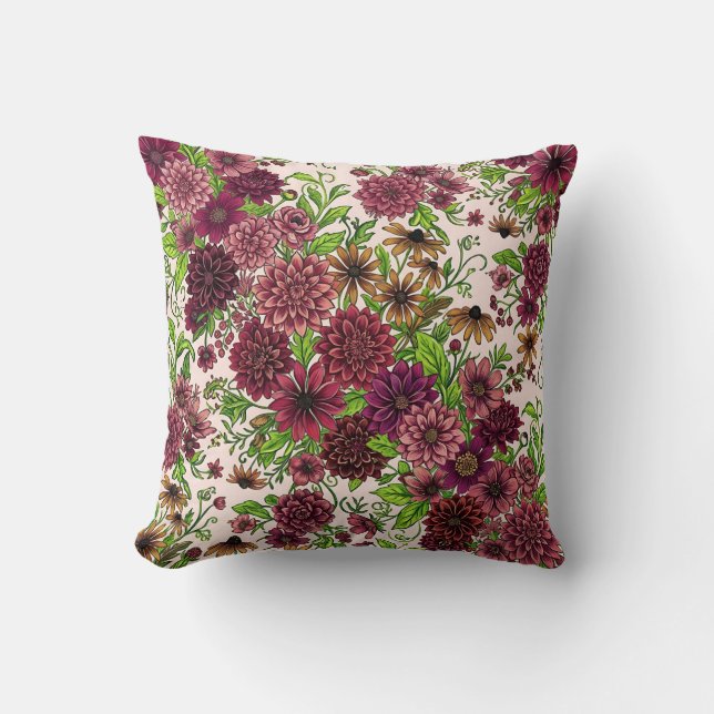 Coussin de jet maximaliste indigo (Recto)