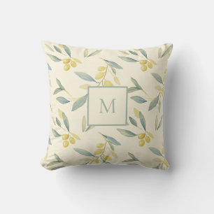 Coussin de jet Méditerranéen Branche de olivier Mo