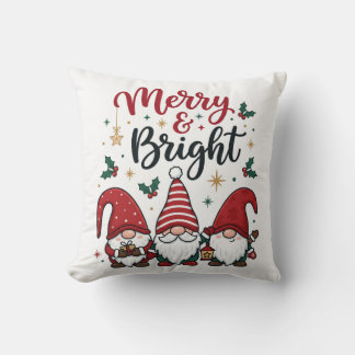 Coussin de jet Merry & Bright Christmas Gnomes