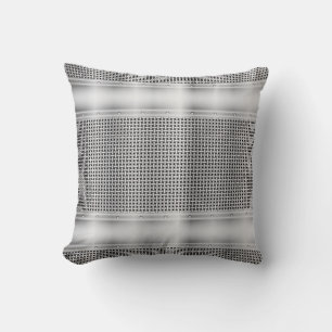Coussin de jet métallisé argent