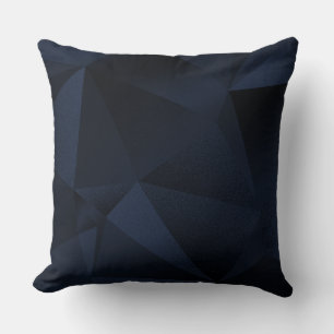 Coussin de jet Navy Facetté Géométrique Diamant