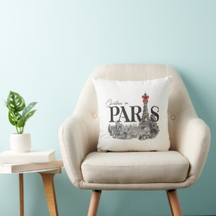 Coussin de jet Noël à Paris