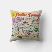 Coussin de jet Palm Springs Retro Map (Verso)