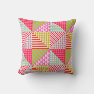 Coussin de jet patchwork coloré Cadeau de pendai