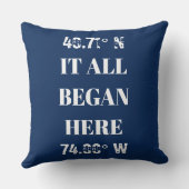 Coussin de jet personnalisé Ça a commencé aux coor (Verso)