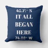 Coussin de jet personnalisé Ça a commencé aux coor (Recto)